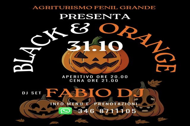 VENERDI 31 OTTOBRE BLACK & ORANGE PARTY